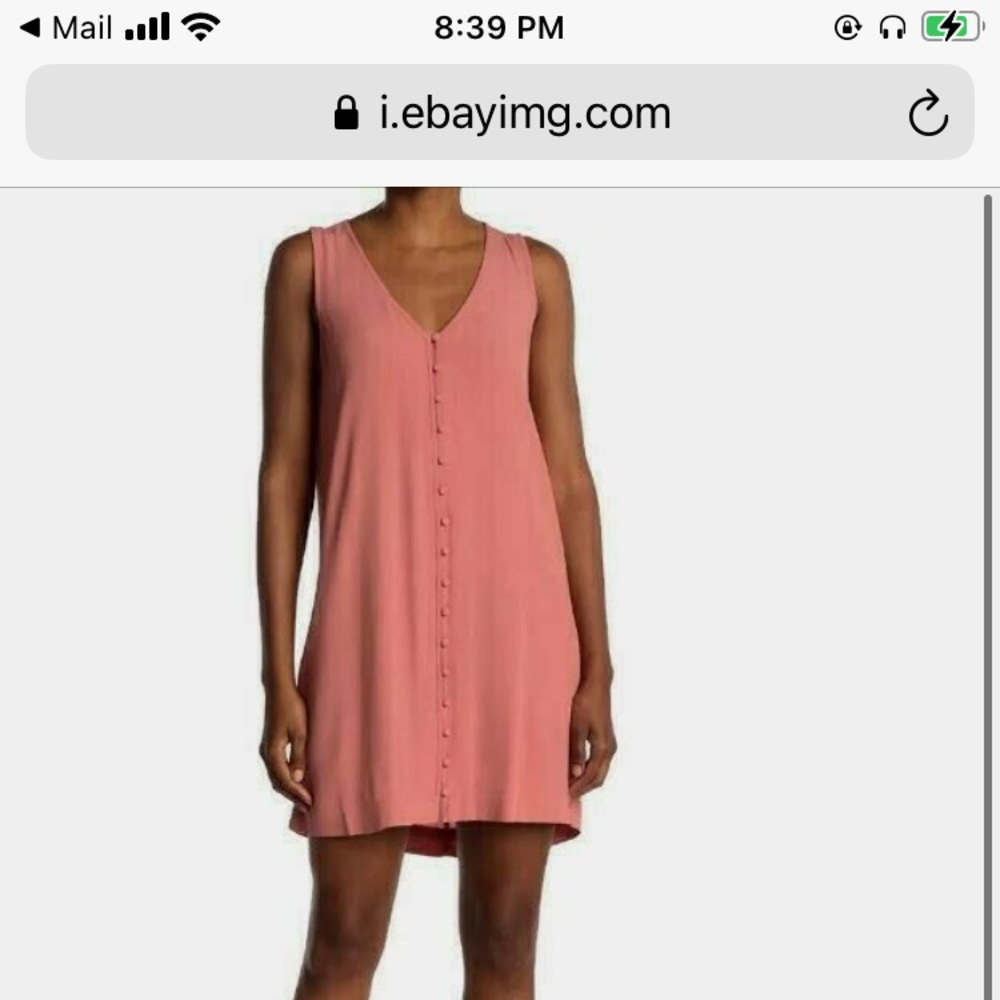 Madewell Navy Button-Down Tank Dress M